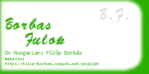 borbas fulop business card